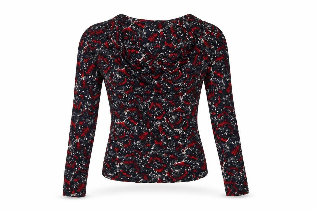 French Connection Women Multicoloured S Cowl Neck Long Sleeve Blouse