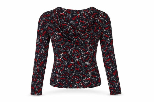 French Connection Women Multicoloured S Cowl Neck Long Sleeve Blouse