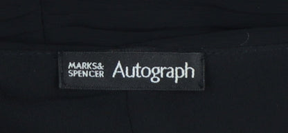 Marks & Spencer Autograph Women Black UK 12 Strapless Pleated Sweetheart Top