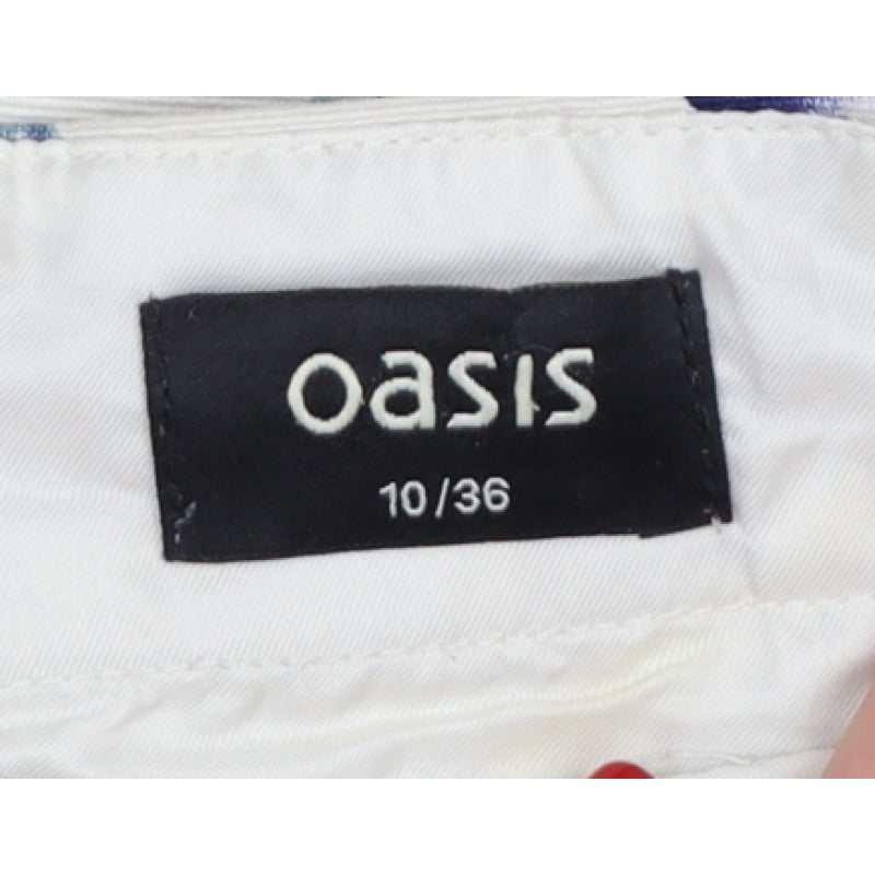 Oasis Women Blue Floral Pencil Knee Length Skirt UK 10
