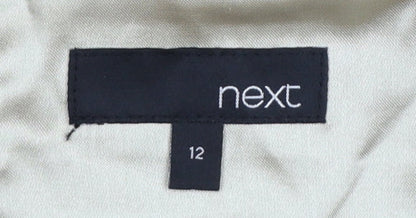 Next Women Black Ivory Size 12 Fit & Flare Chiffon Party Dress