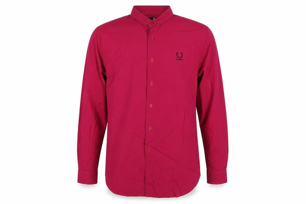 Fred Perry x Raf Simons Men's Pink L Button-Down Cotton Shirt