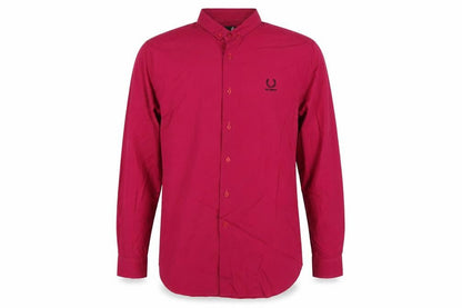 Fred Perry x Raf Simons Men's Pink L Button-Down Cotton Shirt