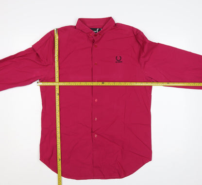 Fred Perry x Raf Simons Men's Pink L Button-Down Cotton Shirt