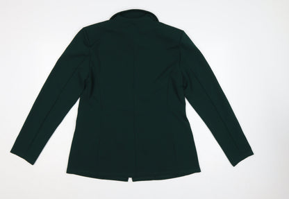 Y.A.S Women Green M Tailored Stretch One Button Blazer Jacket