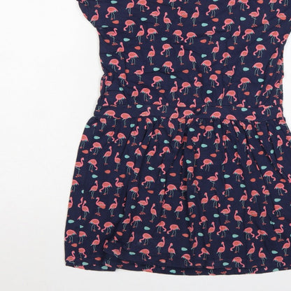 Mountain Warehouse Girls Blue Pink Flamingo Skater Dress Age 13