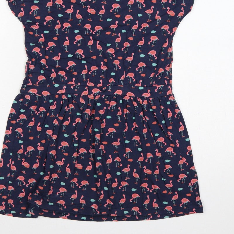 Mountain Warehouse Girls Blue Pink Flamingo Skater Dress Age 13