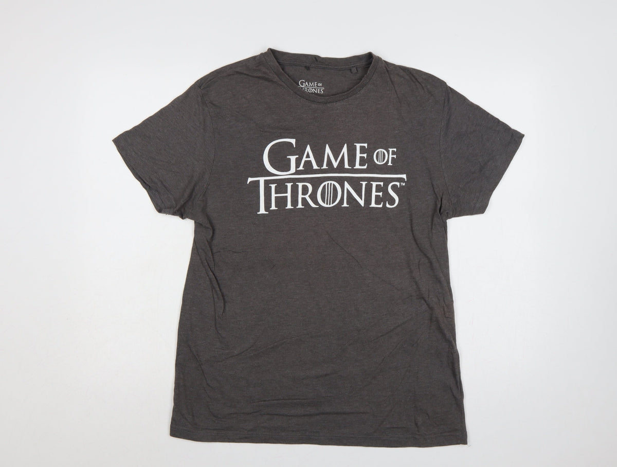 Cedarwood State Men’s Grey L Game of Thrones Logo Graphic T-Shirt