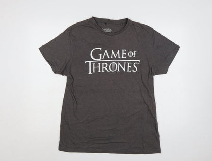 Cedarwood State Men’s Grey L Game of Thrones Logo Graphic T-Shirt