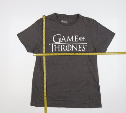 Cedarwood State Men’s Grey L Game of Thrones Logo Graphic T-Shirt
