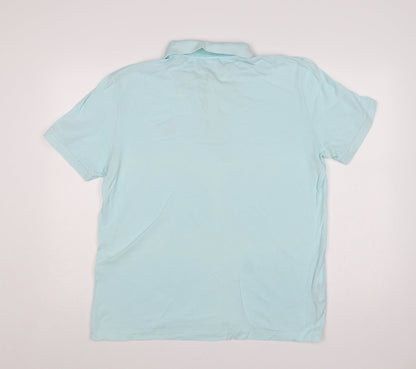 Lacoste Men’s Blue XL Regular Fit Cotton Logo Polo Shirt