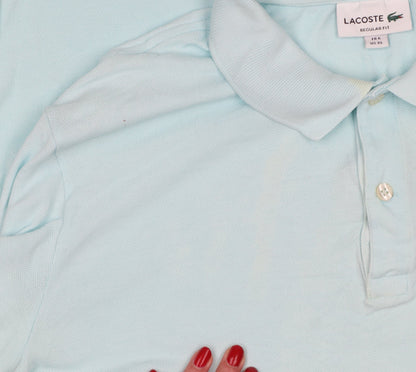 Lacoste Men’s Blue XL Regular Fit Cotton Logo Polo Shirt