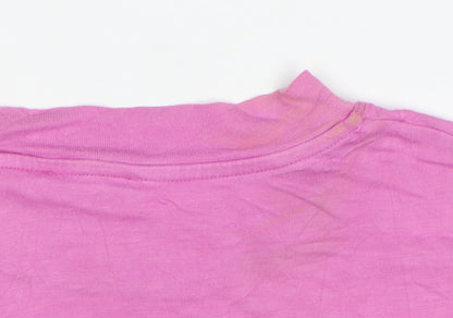 Jigsaw Women Pink XS Basic Modal Cotton Cap Sleeve T-Shirt