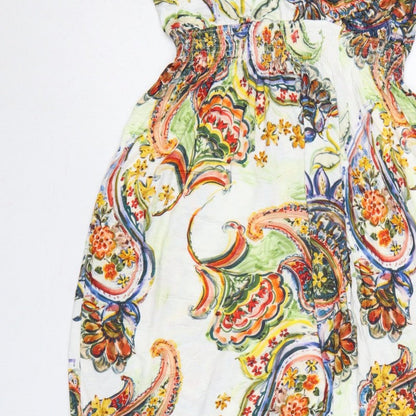 Lascana Women’s Multicoloured Paisley Maxi Dress UK 14 V-Neck