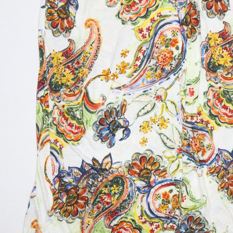 Lascana Women’s Multicoloured Paisley Maxi Dress UK 14 V-Neck