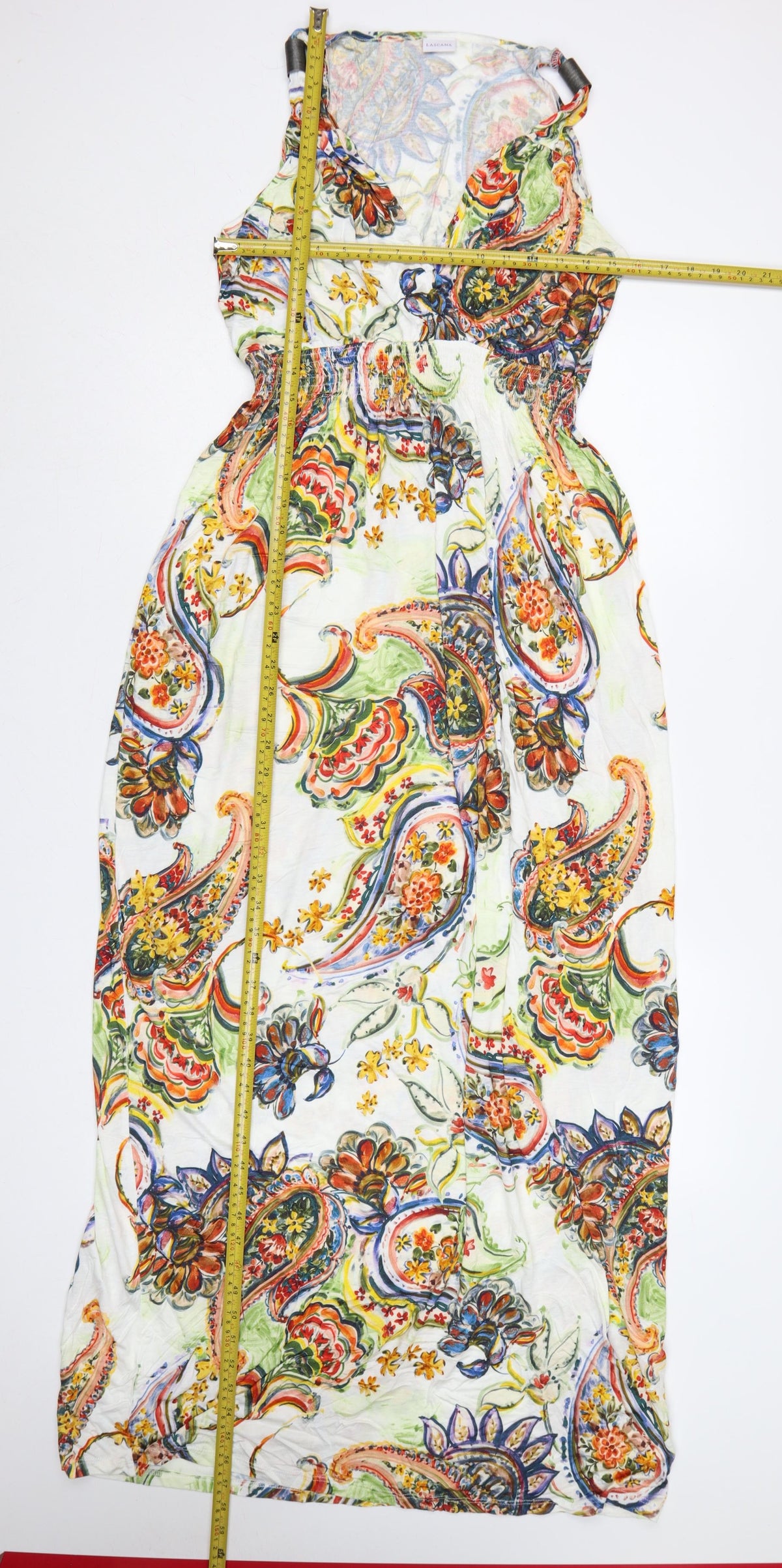 Lascana Women’s Multicoloured Paisley Maxi Dress UK 14 V-Neck