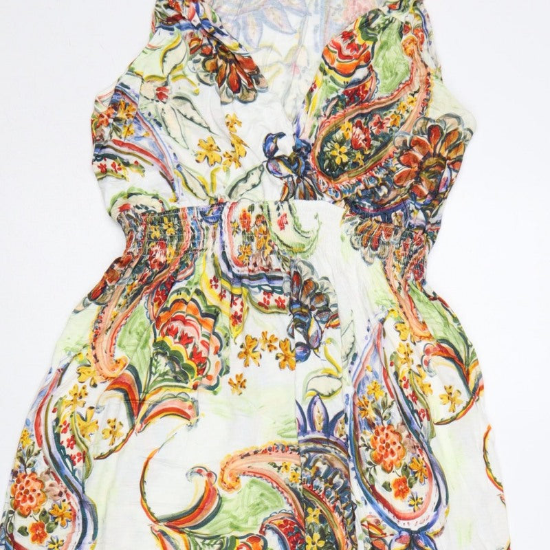 Lascana Women’s Multicoloured Paisley Maxi Dress UK 14 V-Neck