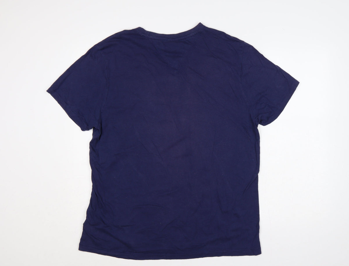 RJR John Rocha Men’s Blue L Graphic Art Crew Neck Short Sleeve T-Shirt