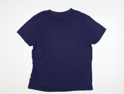 RJR John Rocha Men’s Blue L Graphic Art Crew Neck Short Sleeve T-Shirt