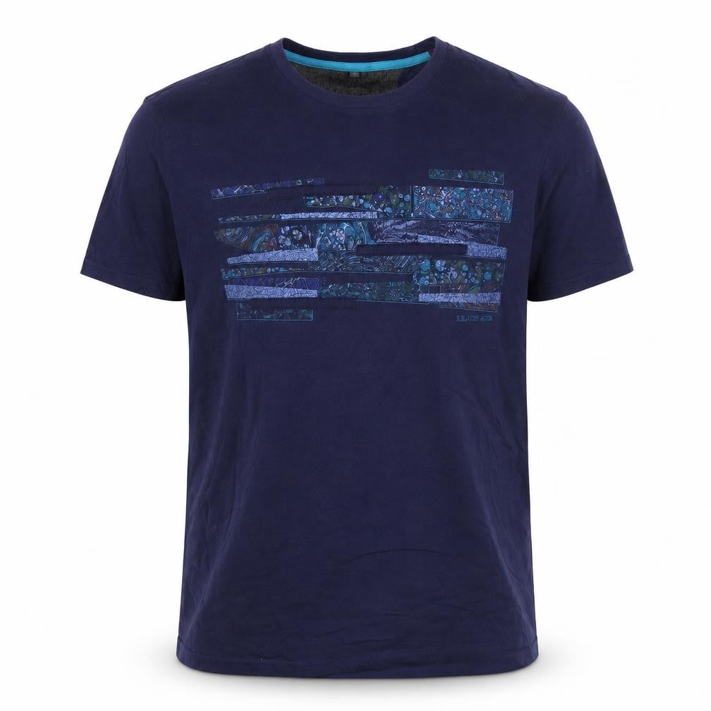 RJR John Rocha Men’s Blue L Graphic Art Crew Neck Short Sleeve T-Shirt