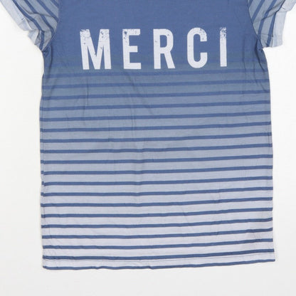 ASOS Women’s Blue Striped Merci Crew Neck Short Sleeve T-Shirt UK 6