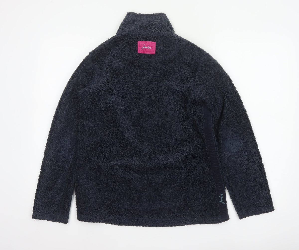 Joules Women’s Blue Pink 1/4 Zip Fleece Sweatshirt UK 10