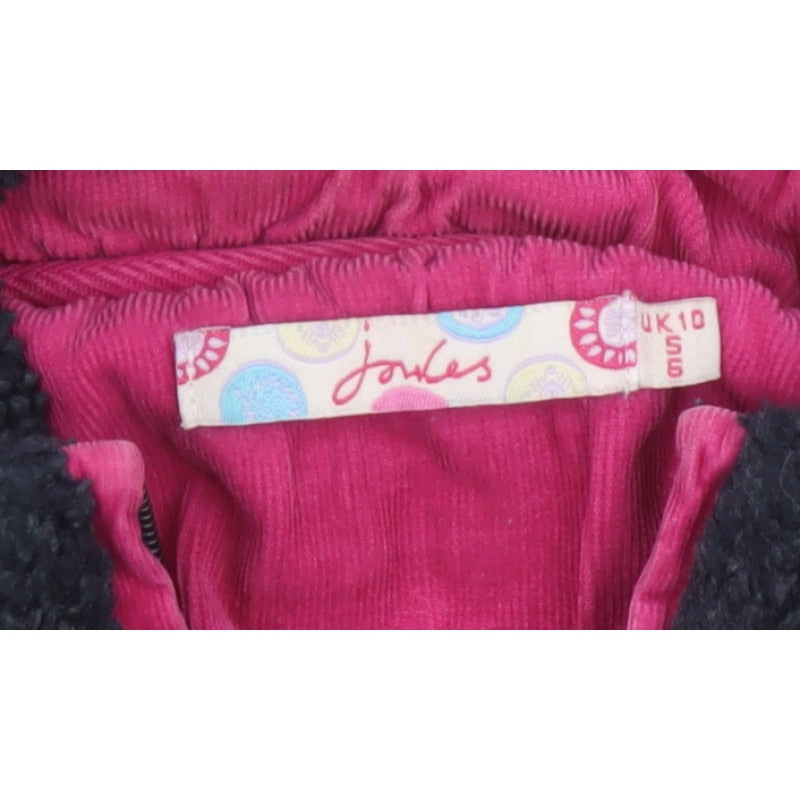Joules Women’s Blue Pink 1/4 Zip Fleece Sweatshirt UK 10