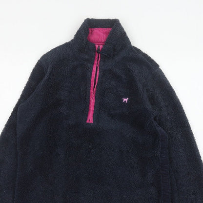 Joules Women’s Blue Pink 1/4 Zip Fleece Sweatshirt UK 10