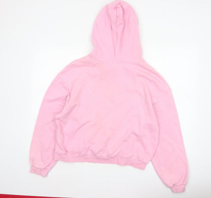 Divided H&M Women’s Pink L State Island NYC Graphic Pullover Hoodie