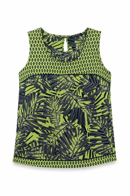The Collection Debenhams Women Green Tropical Sleeveless Blouse UK 12