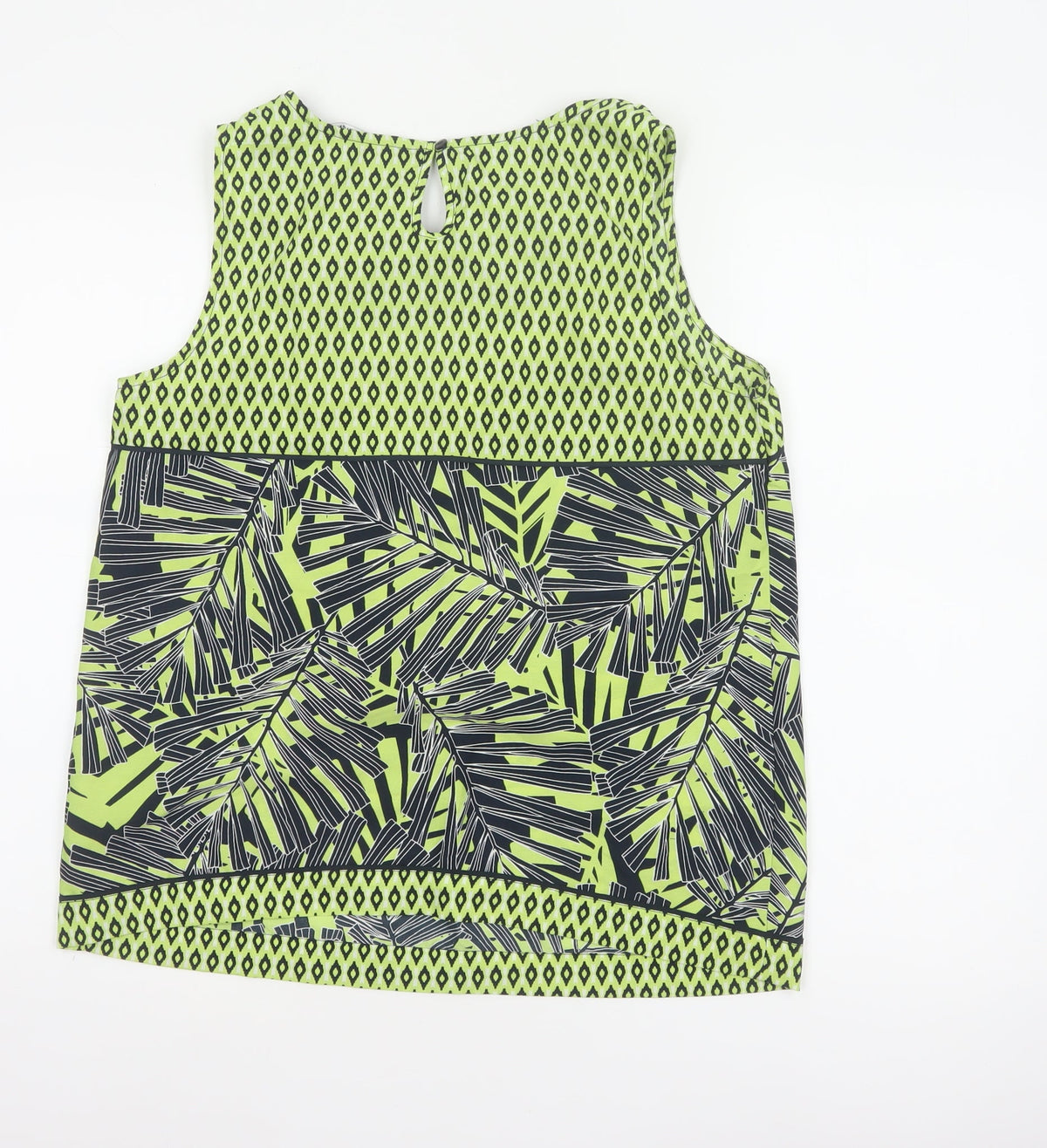 The Collection Debenhams Women Green Tropical Sleeveless Blouse UK 12
