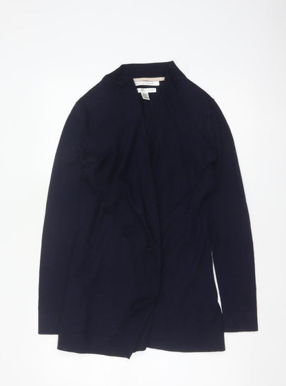 Max Studio Women’s Blue Merino Wool Open Cardigan Size M