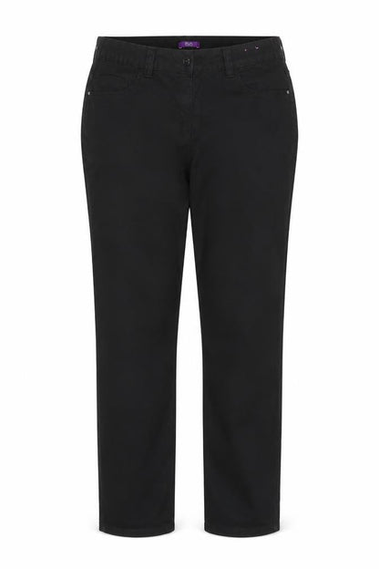 F&F Women Black UK 16 Straight Leg Stretch Jeans Mid Rise