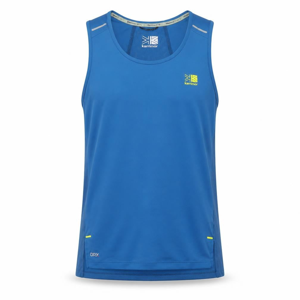 Karrimor Men’s Blue S X Lite Running Mesh Tank Top Reflective