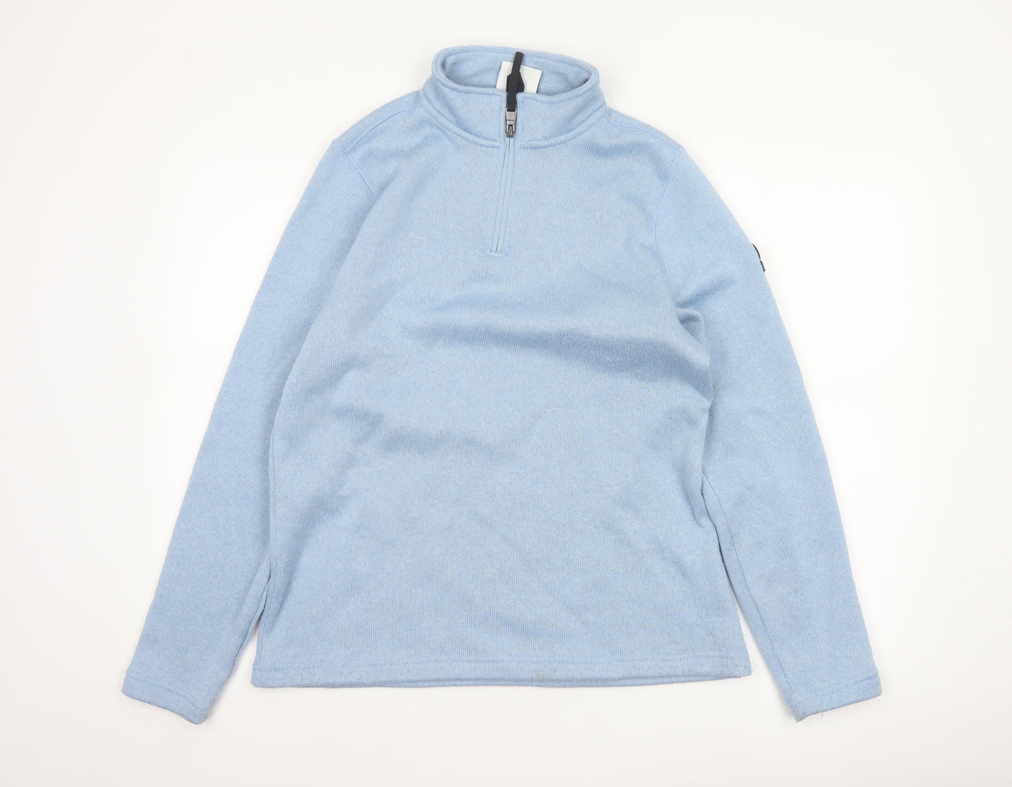 TOG24 Women Blue UK 14 Quarter Zip Fleece Sweatshirt Outdoor