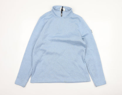 TOG24 Women Blue UK 14 Quarter Zip Fleece Sweatshirt Outdoor