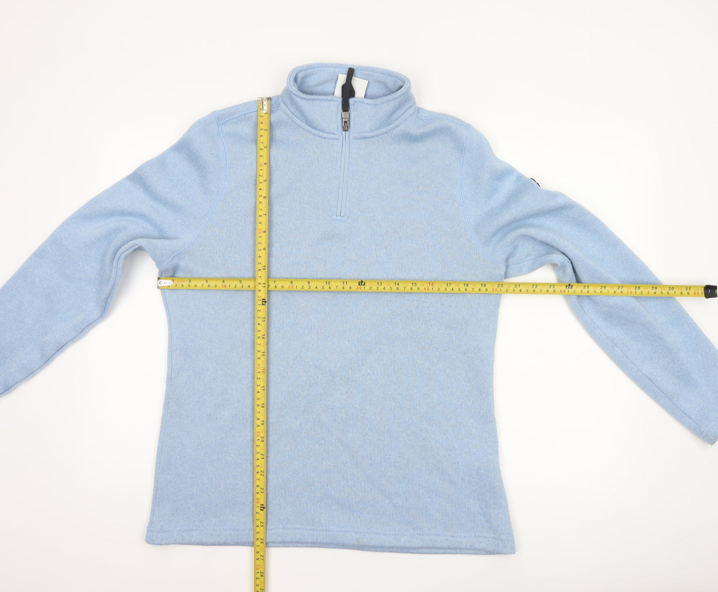 TOG24 Women Blue UK 14 Quarter Zip Fleece Sweatshirt Outdoor
