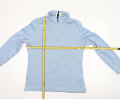 TOG24 Women Blue UK 14 Quarter Zip Fleece Sweatshirt Outdoor