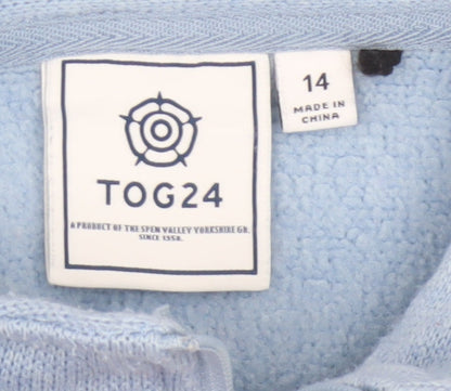 TOG24 Women Blue UK 14 Quarter Zip Fleece Sweatshirt Outdoor