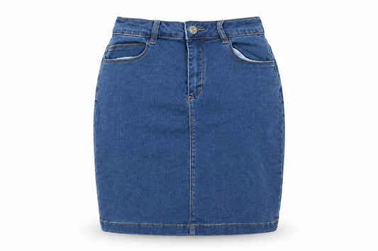 Missguided Women Blue UK 10 Tall Denim High Rise Pencil Skirt
