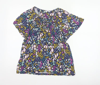 Next Women Multicoloured Floral Viscose Kimono Sleeve Blouse UK 10