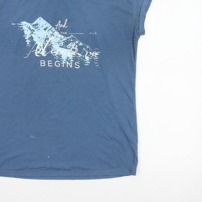 Mountain Warehouse Women’s Blue UK 14 Mountain Print Quick Dry T-Shirt