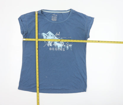 Mountain Warehouse Women’s Blue UK 14 Mountain Print Quick Dry T-Shirt