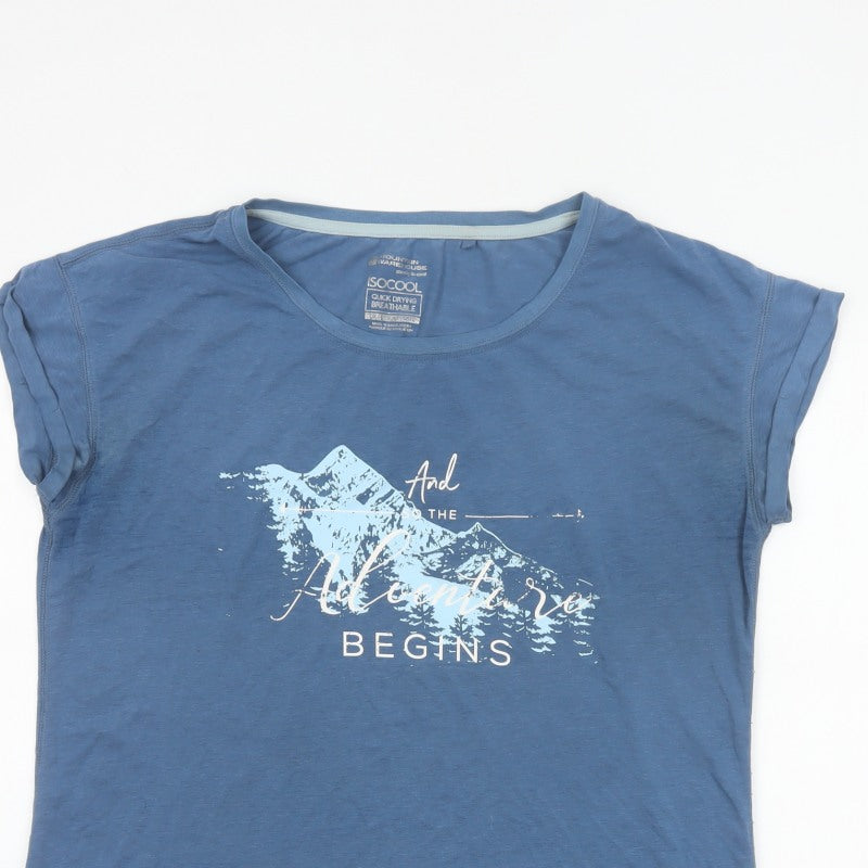 Mountain Warehouse Women’s Blue UK 14 Mountain Print Quick Dry T-Shirt