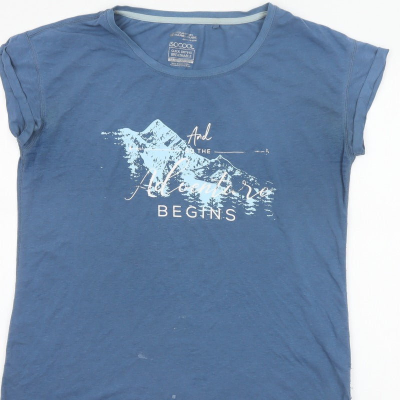 Mountain Warehouse Women’s Blue UK 14 Mountain Print Quick Dry T-Shirt