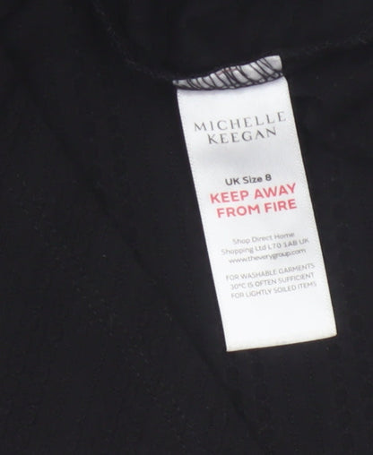 Michelle Keegan Women’s Black UK 8 High Neck Stretch Tank Top