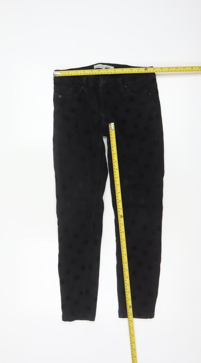 Topshop Moto Women’s Black Polka Dot Skinny Jeans W26 L28 UK 8 Petite