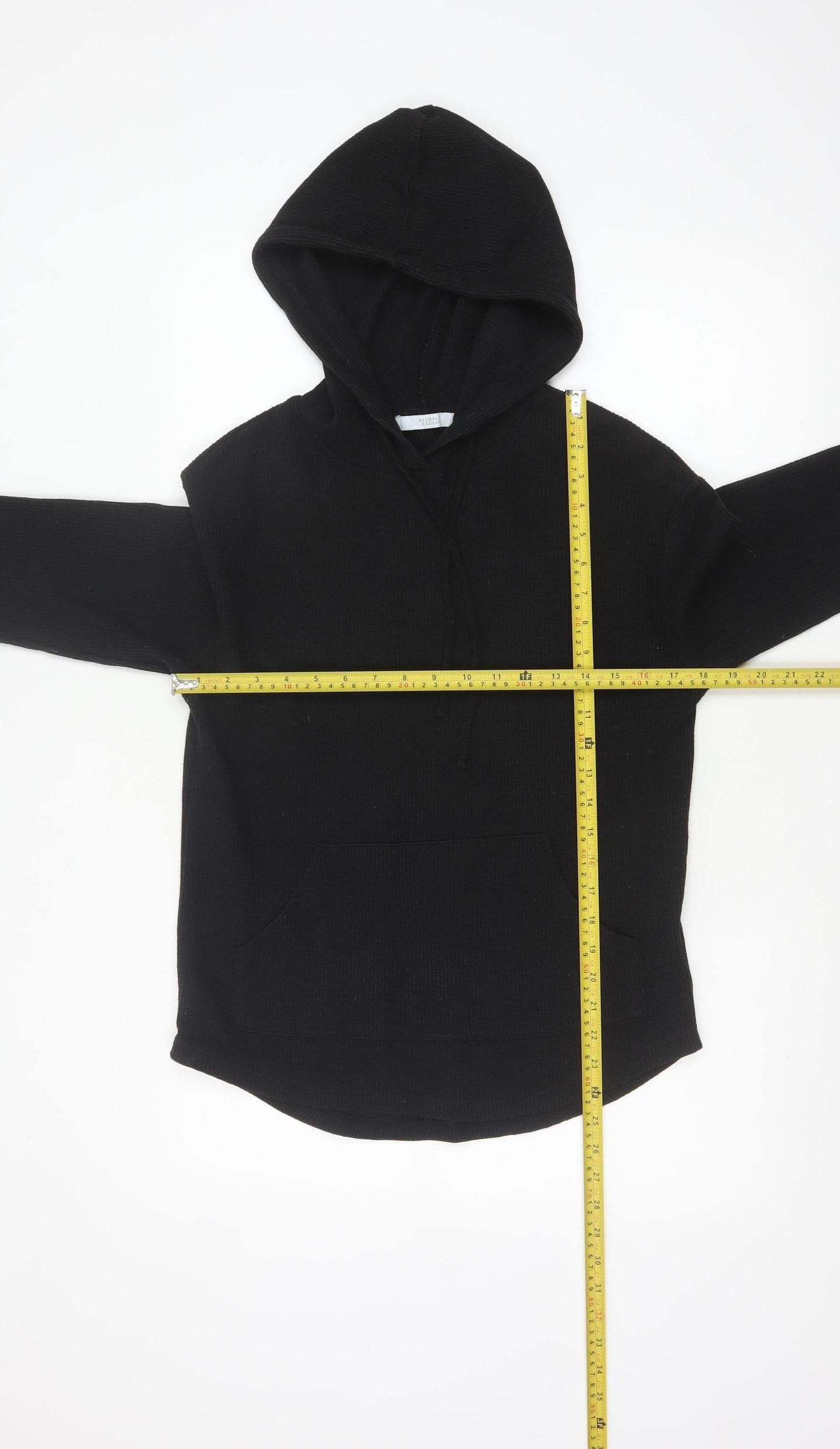 Michelle Keegan Women Black UK 8 Pullover Hoodie Longline Pockets