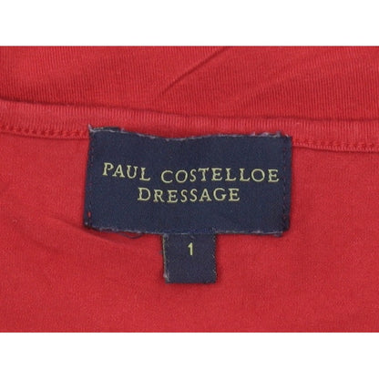 Paul Costelloe Dressage Women Red UK 10 Square Neck Jersey Top