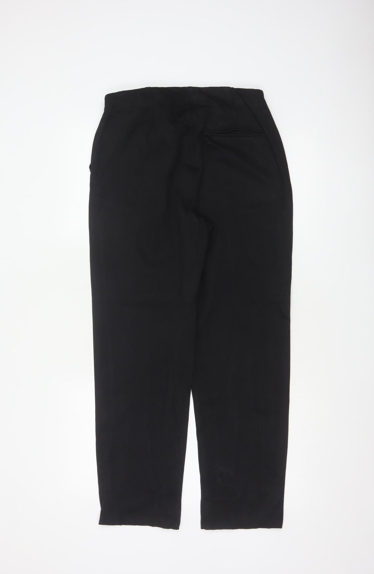 Marks & Spencer Women Black UK 12 Regular Straight Dress Trousers